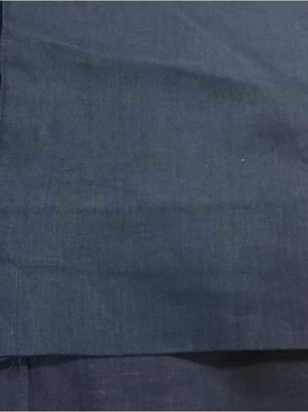 Quince European Linen Room Darkening Curtain Panel 48x84 Navy - Picture 2 of 2